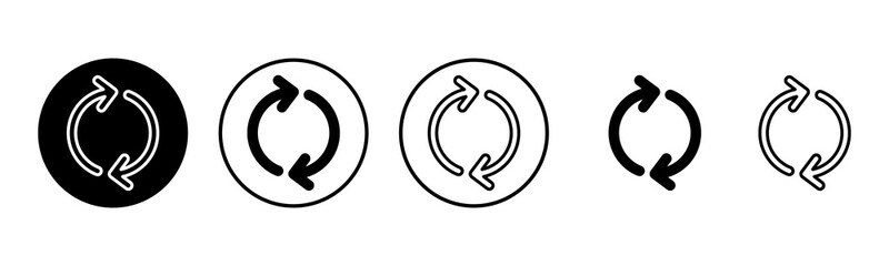 Refresh icon set illustration. Reload sign and symbol. Update icon.