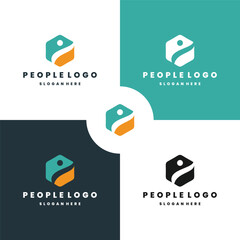People logo design template vector illustration