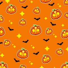Wallpaper halloween pumpkin ad bat