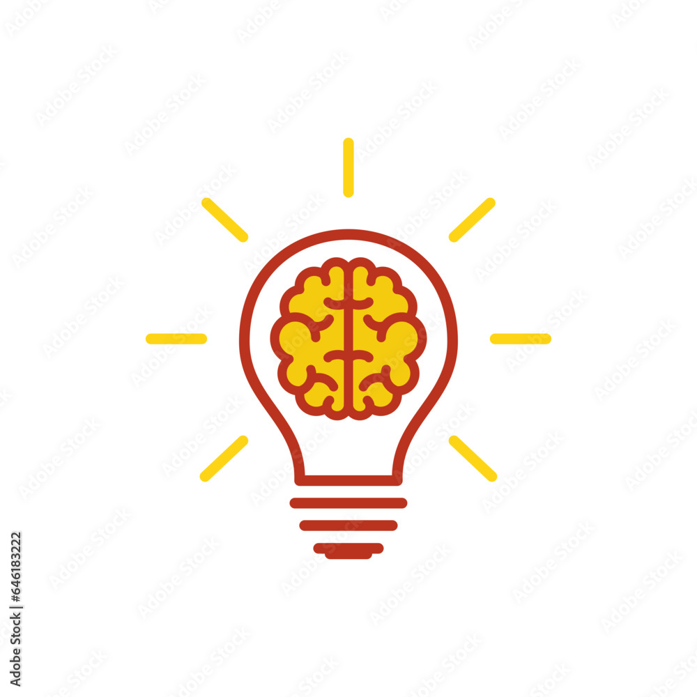 Wall mural bulb idea vector logo