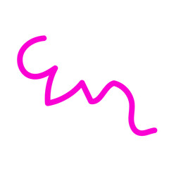 Pink Squiggles Lines Vectors 