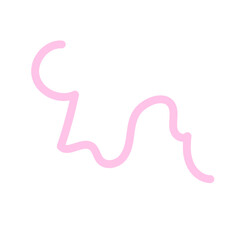 Pink Squiggles Lines Vectors 