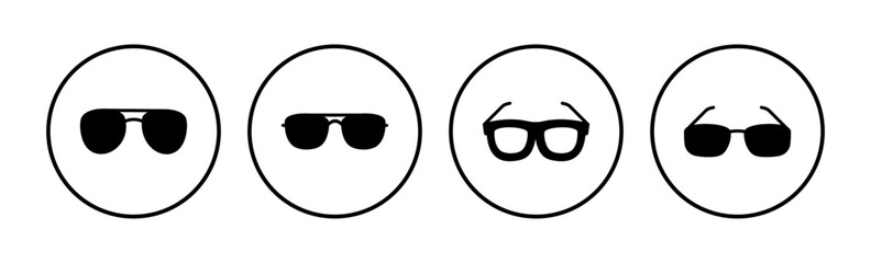 Glasses icon vector. eye glasses icon. sunglasses