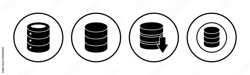 Poster database icon vector. server icon. storage