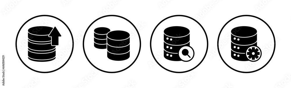 Aufkleber database icon vector. server icon. storage