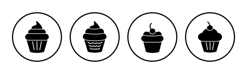 Cup cake icon vector. cake icon. bakery. muffin