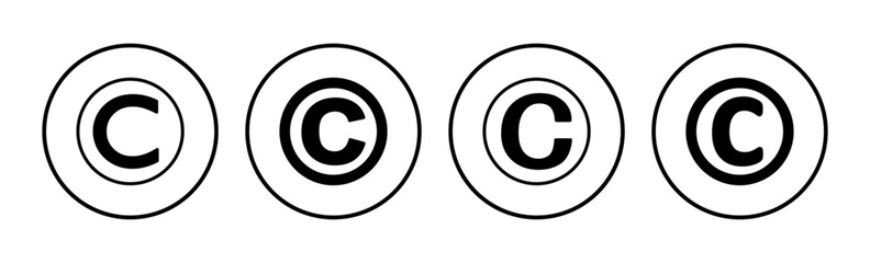 Copyright icon vector. copyright symbol