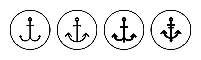 Anchor icon vector. Anchor sign. marine symbol