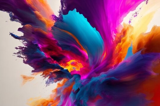 explosion of colors, shapes, and textures that evoke a sense of energy and movement - 