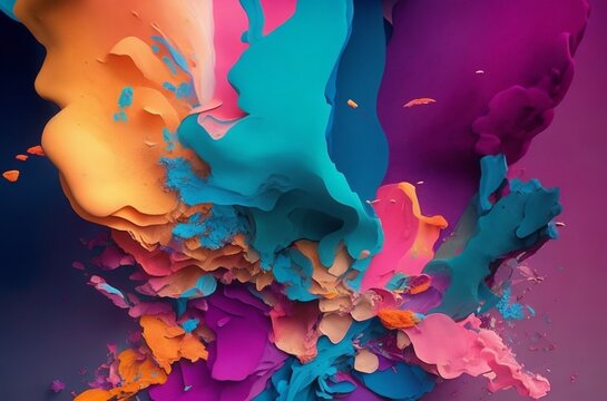 explosion of colors, shapes, and textures that evoke a sense of energy and movement - 