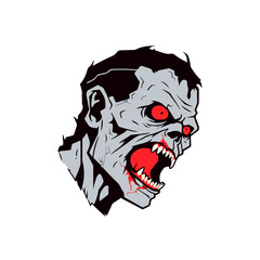 Zombie mascot logo vector, Unleash a captivating undead presence, combining horror and intrigue for a unique and memorable brand identity