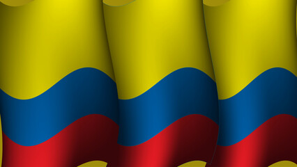 colombia waving flag background design vector illustration