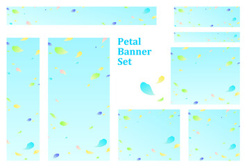 バナーセット_花吹雪_カラフル_青