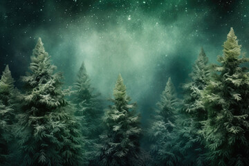 Fototapeta na wymiar Many Christmas Trees Textured Background, Generative AI