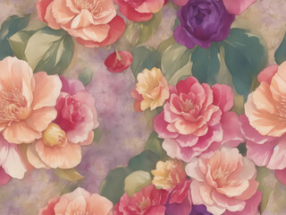 pink rose background (Seamless)