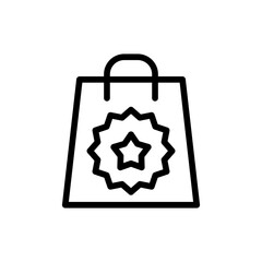 Brand engagement digital marketing icon with black outline style. marketing, media, social, strategy, campaign, online, brand. Vector Illustration