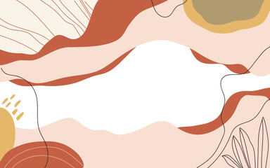 Hand drawn flat terracotta background