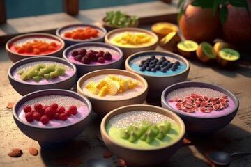 Colorful and Healthy Smoothie Bowls