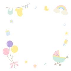 simple frame celebrate new born baby