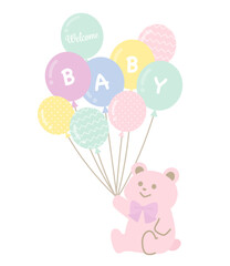 celebrate new born baby with ballon