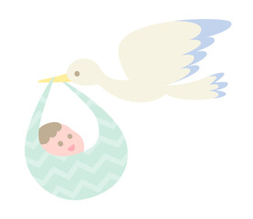 simple illustration baby is coming