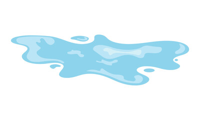 Water spill or puddle vector illustration on white background