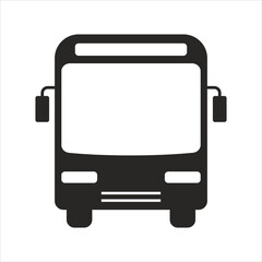 Bus icon vector isolated on white background. Flat design