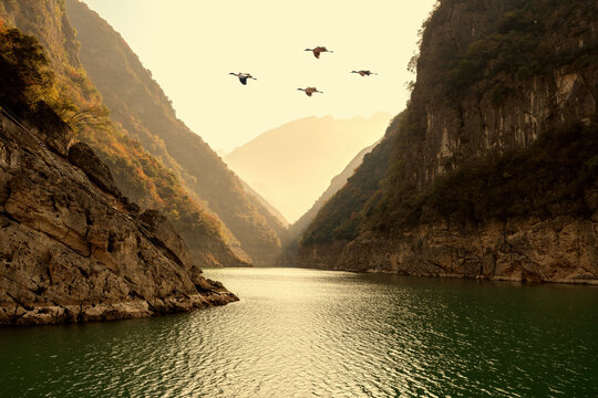 The Yangtze river three gorges wu gorge scenery