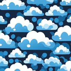 seamless clouds pattern background vector