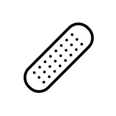 Bandages medical and health icon with black outline style. medical, bandage, medicine, health, symbol, sign, pain. Vector Illustration