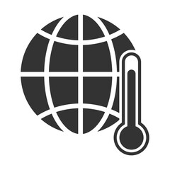 Vector illustration of internet temperature icon in dark color and transparent background(png).