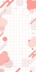背景イラスト_メンフィス_ピンク