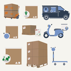 set of icons delivery