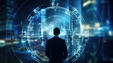 free photos Light bulb abstract background ,future technology concept for business solution.Generative AI