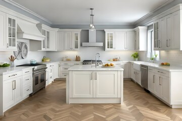 Fototapeta na wymiar modern kitchen interior generated ai