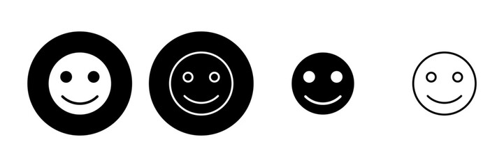 smile icon set. smile emoticon icon. feedback