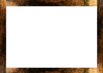 wooden frame isolated on white