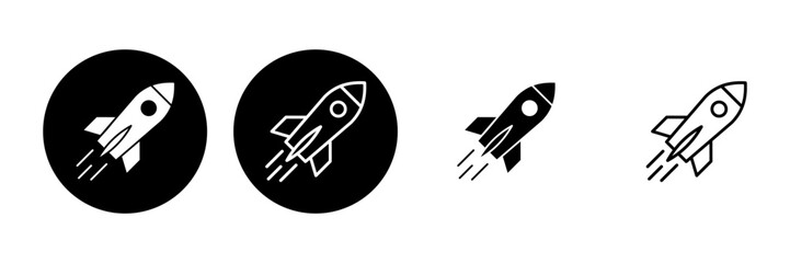 Rocket icon set. Startup icon vector.