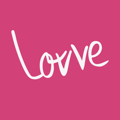English word love font design