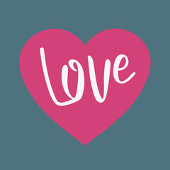 English word love font design