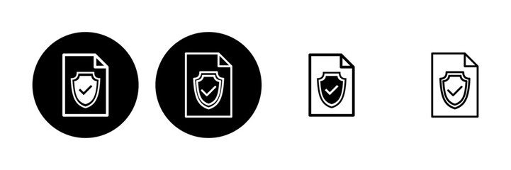 Insurance icon set. insurance symbol vector