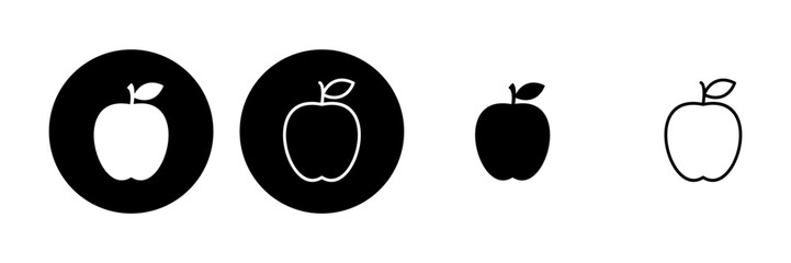 Apple icon set. Apple vector icon. apple symbols for your web design.