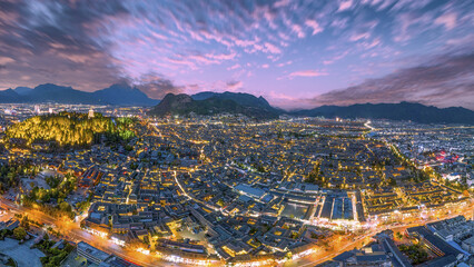 Lijiang in yunnan at night