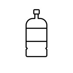 Mineral water food and drink icon with black outline style. water, mineral, drink, bottle, liquid, health, fresh. Vector illustration