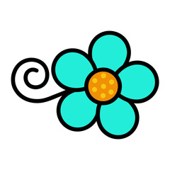 Flower icon symbol vector image. Illustration of the beautiful daisy floral design image