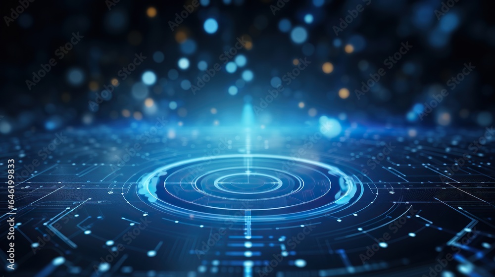 Poster abstract background of future technology concept for business solutions.circle,globe.generative ai