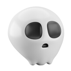 3d icon of halloween skull.
