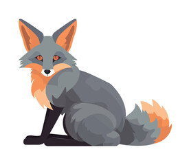 fox icon isolated on white backgrond