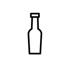 Soda food and drink icon with black outline style. drink, soda, bottle, symbol, water, beverage, beer. Vector illustration