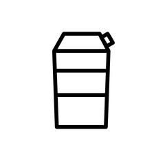Milk food and drink icon with black outline style. milk, food, sign, drink, symbol, bottle, product. Vector illustration